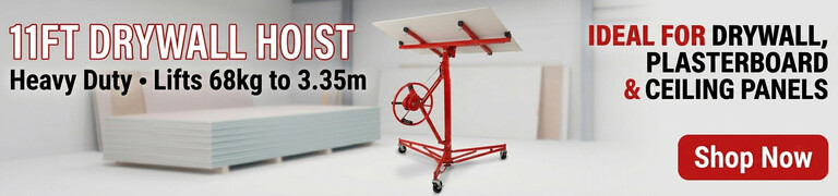 11ft Drywall Hoist — heavy duty panel lift for plasterboard and ceiling panels