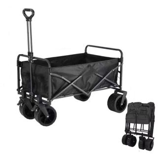 Folding Garden Trolley Wagon 200kg Heavy Duty Cart with Brake Tank Wheels