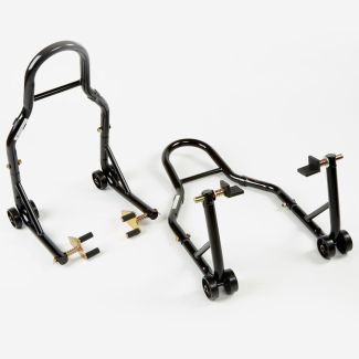 Premium Motorcycle Front & Rear Paddock Stand Combo Pack - Sturdy and Convenient