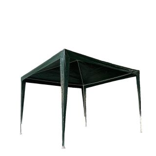 Gazebo With Sides Garden Marquee PE Awning Beach Party Camping Tent 3x3m - Green