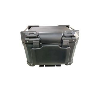 45L Motorcycle Rear Top Box Luggage Black Tail Carrier Tool Case With Lock -Grey