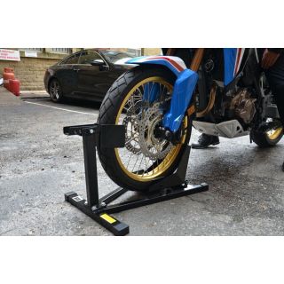 Motorcycle Front Wheel Chock Motorbike Garage Transport Paddock Stand
