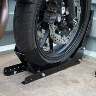 New 2024!! Easy Transport Fix Motorcycle Front Stand Paddock Front Wheel Chock
