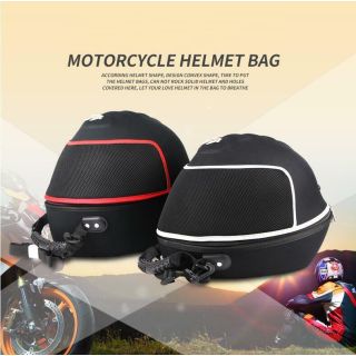 Universal Racing Rally Red Motorcycle Bike Helmet Bag Head Race Lid Carry Case