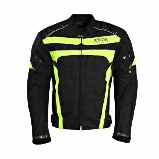 NEW Mens Motorcycle Waterproof Jacket CE Yellow