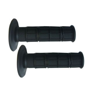 Rubber Motorcycle Handlebar Grip Soft Black 7/8" 22mm
