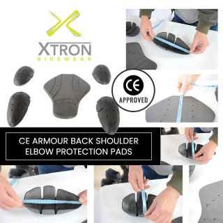Motorcycle CE Armour Back Shoulder & Elbow Protection Pads