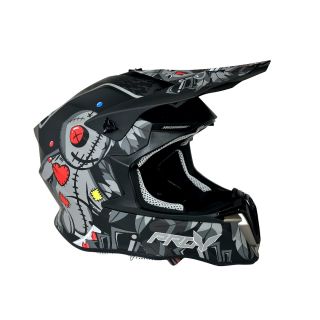 ECE 22.05 Dual Sport Helmet Lightweight Off-Road Dual Visor Grey Black