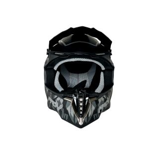 New ECE Approved Adventure Motorcycle Helmet Off Road Dual Sport Grey Black XL