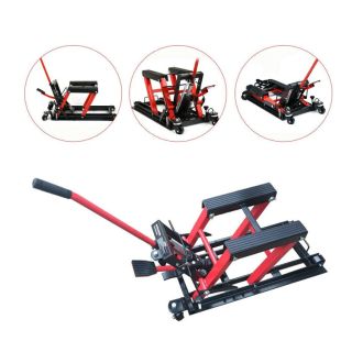 NEW! Heavy Duty Motorcycle Motor Bike Stand Scissor Lift Jack Workshop Hoists