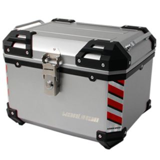 Motorcycle Luggage Waterproof White Top Carrier Tool Case Tail Box With Lock