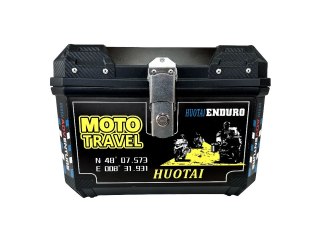 45L Waterproof Motorcycle Top Box Trunk with Lock Large Helmet Storage Case — image 1