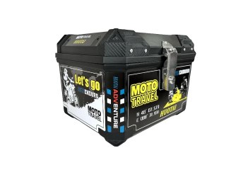 45L Waterproof Motorcycle Top Box Trunk with Lock Large Helmet Storage Case — image 5