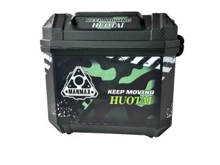 45L Waterproof Motorcycle Top Box with Backrest Hard Case Tail Storage Trunk Black — image 4