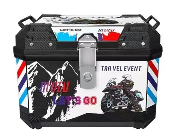 Heavy Duty Motorcycle Rear Storage Trunk Waterproof Tail Box Luggage Case with Pad