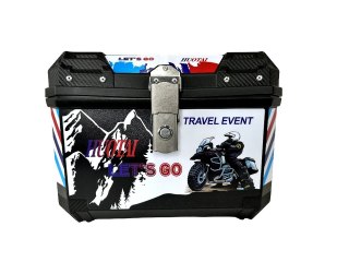 Heavy Duty Motorcycle Rear Storage Trunk Waterproof Tail Box Luggage Case with Pad — image 4
