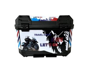Heavy Duty Motorcycle Rear Storage Trunk Waterproof Tail Box Luggage Case with Pad — image 5