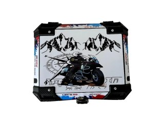 Heavy Duty Motorcycle Rear Storage Trunk Waterproof Tail Box Luggage Case with Pad — image 6