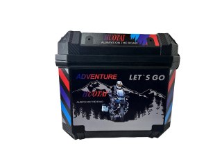 XTRON Waterproof Motorcycle Tail Box with Backrest Hard Plastic Rear Storage Top Case — image 2