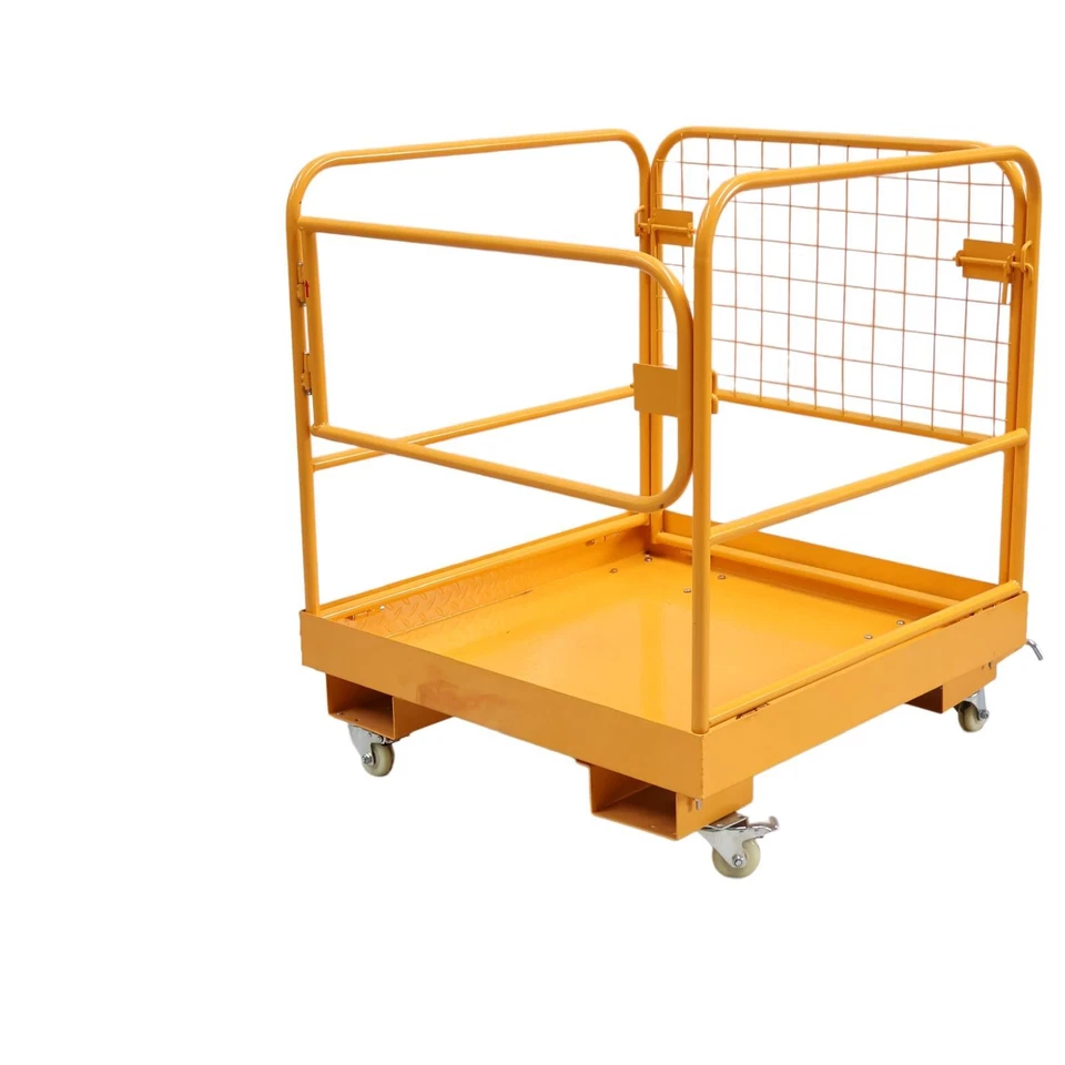 Xtron Forklift Safety Cage Work Platform with Wheels & Safety Gate — image 3