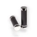 Universal Motorcycle Foam Handlebar Grips 7/8" 22mm - Silver (Pair)