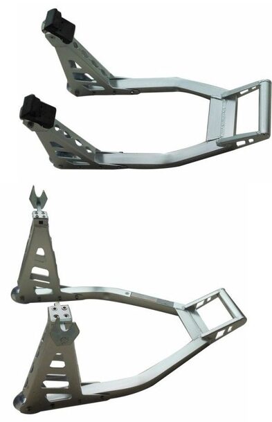 New Front & Rear Motorcycle/Bike Alloy/Aluminium Universal Paddock Stand Set Kit