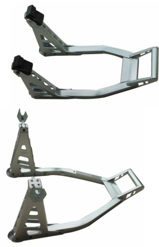 New Front & Rear Motorcycle/Bike Alloy/Aluminium Universal Paddock Stand Set Kit — image 2