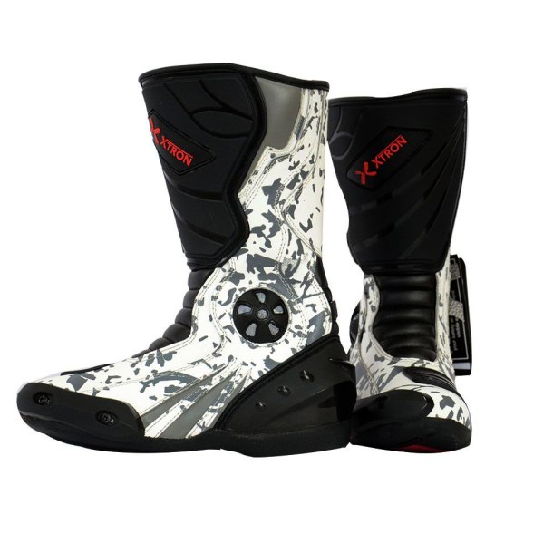 Kids Boots Off Road Motorbike Quad Child Grey/White