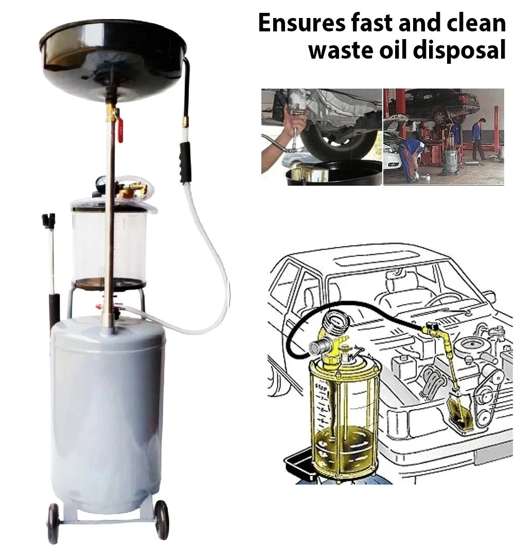 High-Capacity 80L Waste Oil Drainer Including Shucking Bottle — image 12