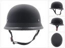 Vintage German Style Open Face Motorcycle Half Helmet Unisex Black Retro
