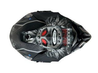 ECE 22.05 Dual Sport Helmet Lightweight Off-Road Dual Visor Grey Black — image 3