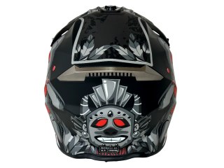 ECE 22.05 Dual Sport Helmet Lightweight Off-Road Dual Visor Grey Black — image 4