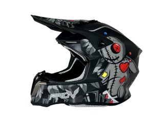 ECE 22.05 Dual Sport Helmet Lightweight Off-Road Dual Visor Grey Black — image 5