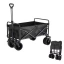 Folding Garden Trolley Wagon 200kg Heavy Duty Cart with Brake Tank Wheels