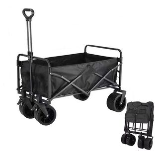 Folding Garden Trolley Wagon 200kg Heavy Duty Cart with Brake Tank Wheels — image 1
