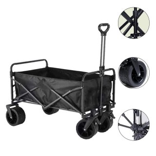 Folding Garden Trolley Wagon 200kg Heavy Duty Cart with Brake Tank Wheels — image 3