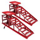 2pc Heavy Duty Car Garage Ramps - Hydraulic Auto Van Bottle Lift Jack Ramp 4 Ton
