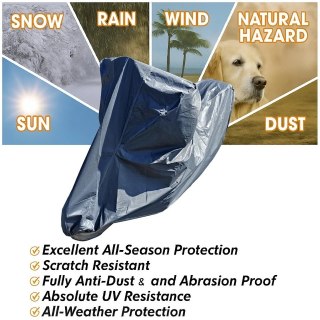 Heavy Duty Motorcycle Cover Waterproof Dustproof UV Rain Protection M-2XL — image 5
