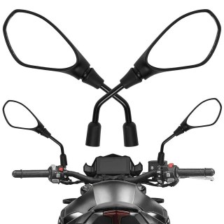 Universal Black 10mm Motorcycle Rear View Mirrors Pair Motorbike Scooter Moped — image 2