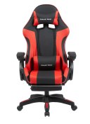 Ergonomic Gaming Chair Racing Style Recliner with Footrest Massage Office Chair Red Black