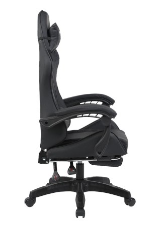 Racing Style Gaming Chair Ergonomic Office Chair with Massage Cushion & Footrest — image 2