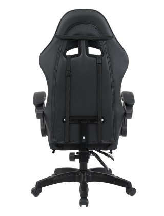Racing Style Gaming Chair Ergonomic Office Chair with Massage Cushion & Footrest — image 3