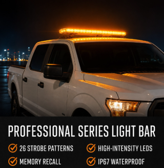 88 LED Amber Recovery Strobe Light Bar 12V/24V Emergency Beacon Warning Light — image 4