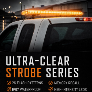 88 LED Amber Recovery Strobe Light Bar 12V/24V Emergency Beacon Warning Light — image 5