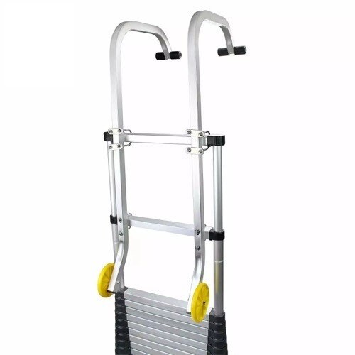 93cm Aluminium Roof Ladder Hook Kit with Wheels Extension Ladder Accessory Pair