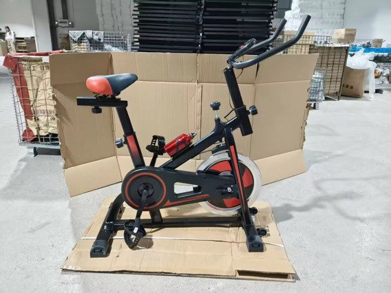 Hawk Gear Pro Exercise Bike Adjustable Pedal Trainer Home Gym Fitness Cycle Red Black