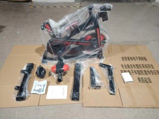 Hawk Gear Pro Exercise Bike Adjustable Pedal Trainer Home Gym Fitness Cycle Red Black — image 4