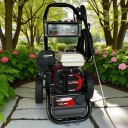 3800 PSI Petrol Pressure Washer Loncin Engine Heavy Duty Jet Wash for Patio Driveway Car