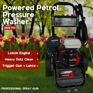 3800 PSI Petrol Pressure Washer Loncin Engine Heavy Duty Jet Wash for Patio Driveway Car — image 6